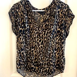 Banana Republic Silk Leopard Blouse